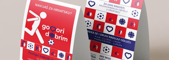 Poziv Hrvatskog Caritasa na potporu Hrvatskoj nogometnoj reprezentaciji i najsiromašnijim obiteljima