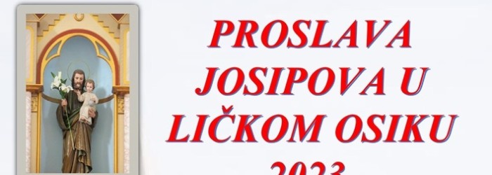 NAJAVA: Proslava sv. Josipa