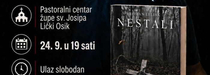 NAJAVA: Tribinu četvrtkom predvodi Roman Leljak i predstavlja novu knjigu "Nestali"